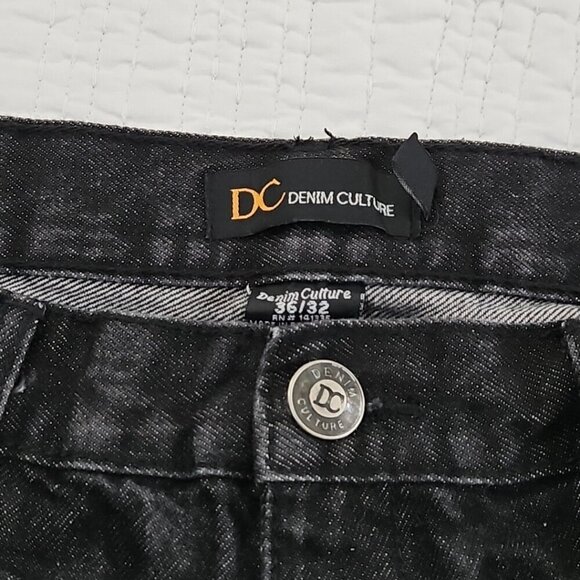 DC Denim Culture Jeans Men's 36x32 Black Fade Denim Skater Goth Grunge EUC LN - Picture 8 of 16